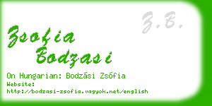 zsofia bodzasi business card
